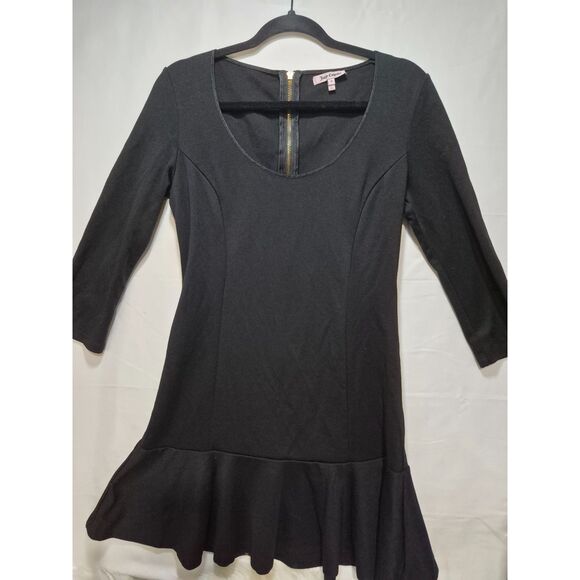 Juicy Couture Black Peplum Dress Women's Medium - Picture 1 of 5